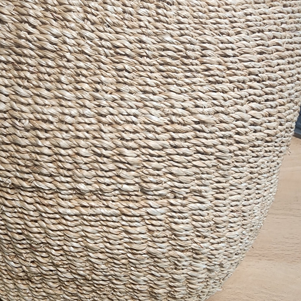 Clare V Natural Woven Raffia Crossbody with Black Leather Handle & Gold Hardware - Picture 10 of 12